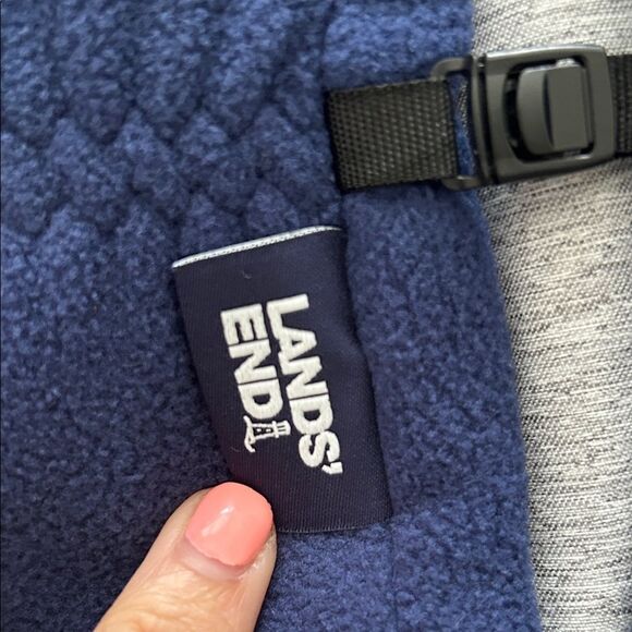 Lands' End Kids Navy Fleece Gloves Size Small - Picture 3 of 5